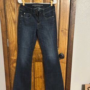 American Eagle Outfitters Women's Deep Indigo “Artist” Flare Jeans